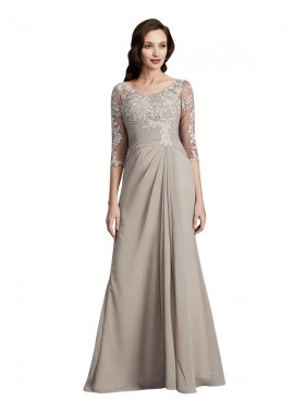 A-Line Chiffon Wedding Party Mother Dresses