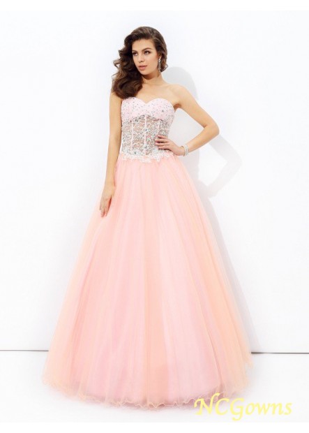 Sweetheart A-Line Princess Sleeveless Sleeve Net Fabric Natural Waist Floor-Length 2023 Evening Dresses