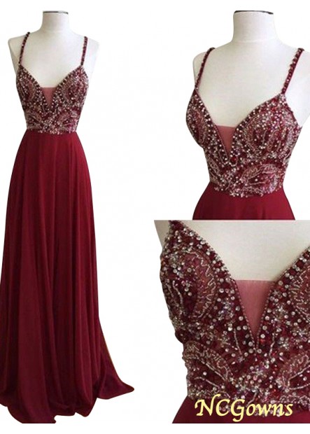 Other A-Line Princess Beading Spaghetti Straps Red Dresses