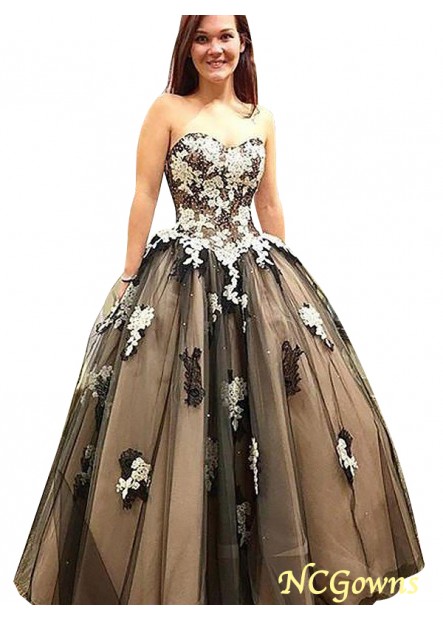 Floor-Length Hemline Train Tulle Empire Sweetheart 2023 Prom Dresses