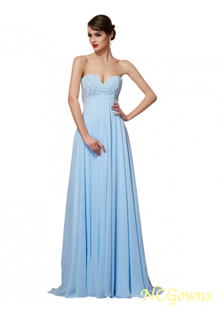 Chiffon Fabric Beading Embellishment Sleeveless Sleeve Zipper Sweetheart Neckline Floor-Length 2023 Prom Dresses