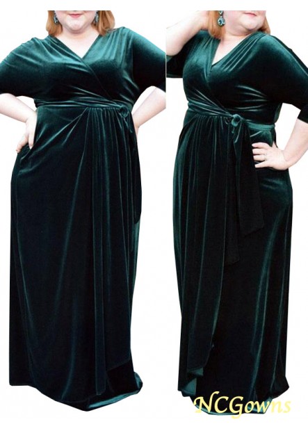 Ncgowns Sheath Column Silhouette 1 2 Sleeves Plus Size