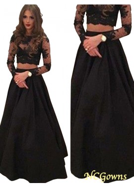 Lace Other Long Sleeves Floor-Length A-Line Princess Long Prom Dresses