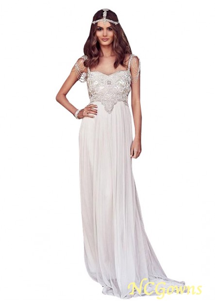 Natural Sleeveless Sleeve Length A-Line Beach Wedding Dresses T801525317608