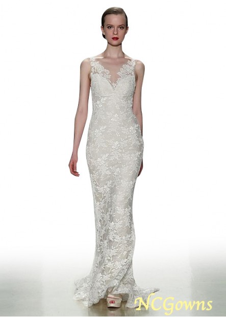 Sheath Column Silhouette Jewel Full Length Sleeveless Sleeve Length Wedding Dresses