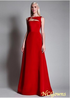Keyhole Floor-Length Red Tone Red Dresses T801525412874