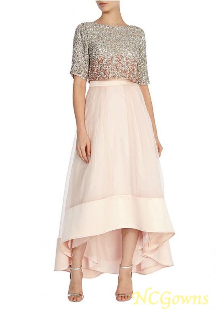 Hi-Lo Sequin Lace  Tulle Mother Of The Bride Dresses