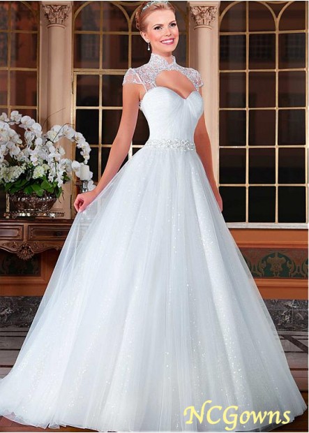 Illusion High Natural Sweep 15-30Cm Along The Floor Sweetheart Neckline