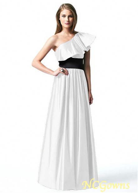 Taffeta  Satin Full Length Length Empire Waistline White Dresses