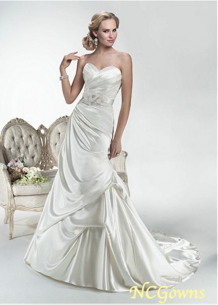 Sleeveless Sleeve Length Sweetheart Wedding Dresses