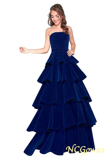 Strapless Blue Tone Color Family Royal Blue Dresses