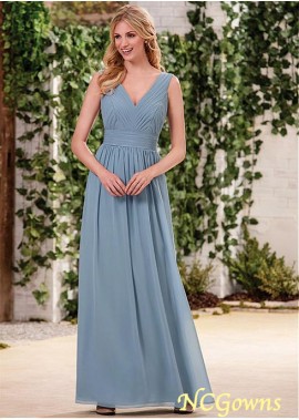 Ncgowns Full Length Length Chiffon Fabric Bridesmaid Dresses