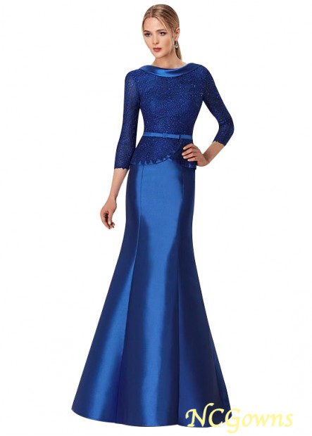Lace  Satin Blue Tone Color Family Illusion Mother Of The Bride Dresses