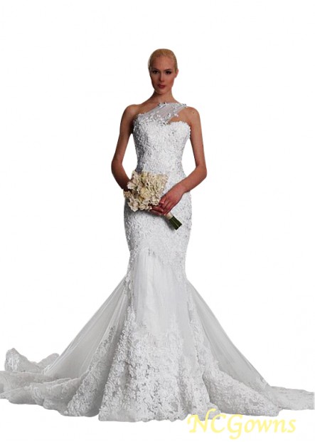 Tulle Full Length Natural Waistline Mermaid Trumpet Silhouette Wedding Dresses