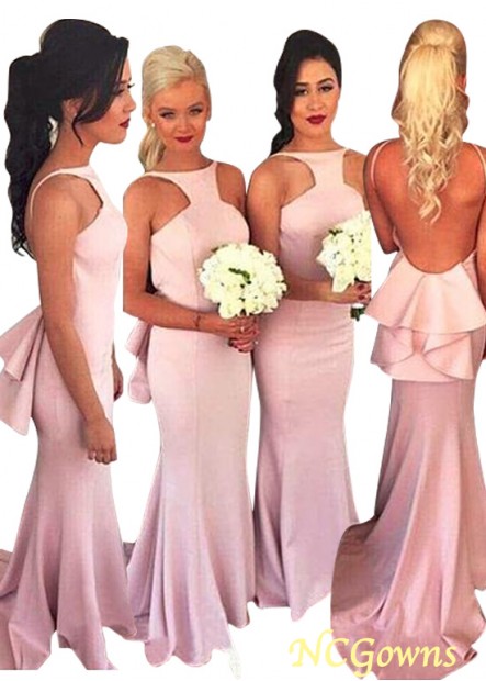 Pink Bateau Bridesmaid Dresses