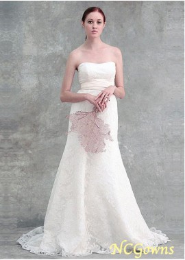 Sleeveless Natural Waistline Full Length Wedding Dresses