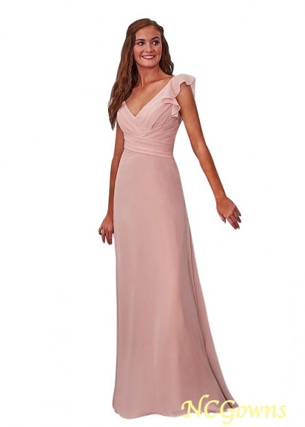 Ncgowns V-Neck Pink Dresses