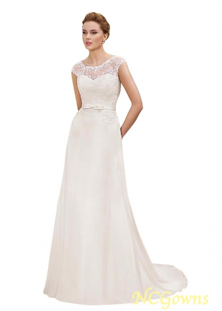 Full Length Natural Waistline A-Line Wedding Dresses