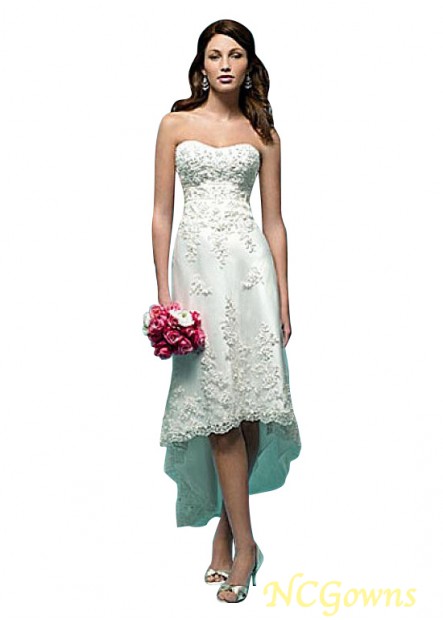 No Waistline Sleeveless Sleeve Length Sweetheart Short Wedding Dresses T801525323808
