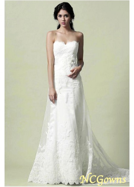 Ncgowns A-Line Full Length Length Natural Sweetheart Neckline