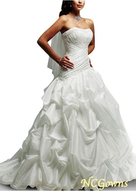Ncgowns Strapless Full Length Asymmetrical Wedding Dresses