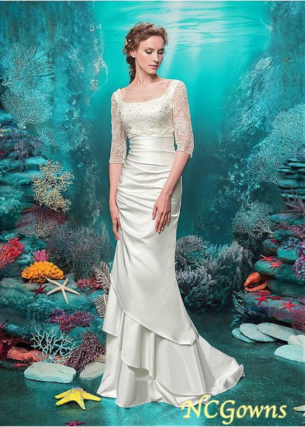 Sweep 15-30Cm Along The Floor Full Length Length Illusion Sleeve Type Wedding Dresses