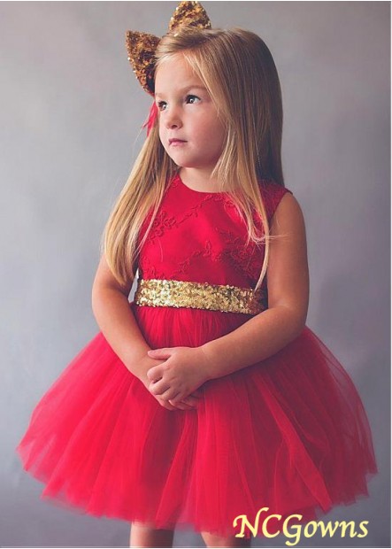 Ball Gown Lace  Tulle Red Dresses