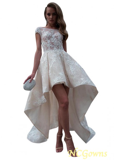 Ncgowns Sweep 15-30Cm Along The Floor Tulle  Lace A-Line Short Wedding Dresses