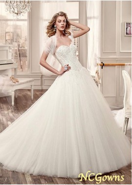 Illusion Sleeve Type Short Sleeve Length Full Length Ball Gown Tulle Wedding Dresses
