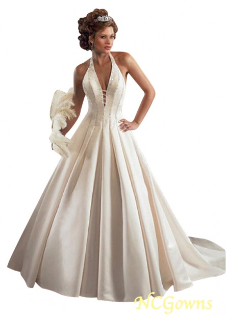 Sleeveless Sleeve Length Cathedral 50-70Cm Along The Floor Train Champagne Dresses