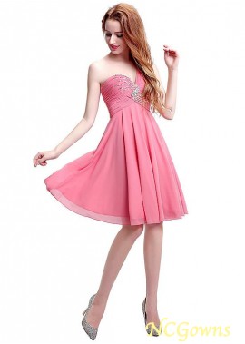 A-Line Red Tone Natural Pink Dresses