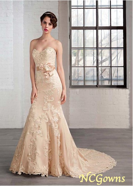Full Length A-Line Natural Wedding Dresses