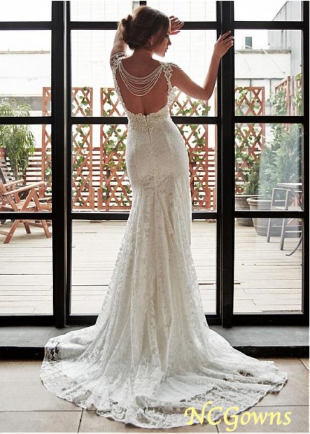Natural Waistline Sleeveless Mermaid Trumpet Wedding Dresses