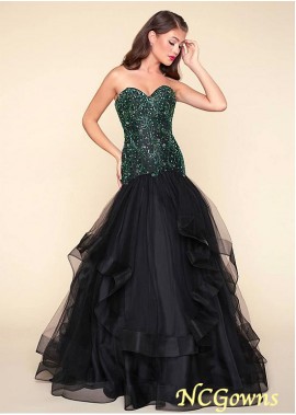 Black Tulle Mermaid Trumpet Fishtail Skirt Type Special Occasion Dresses