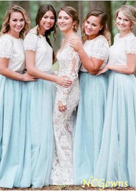 White Color Family A-Line Bridesmaid Dresses