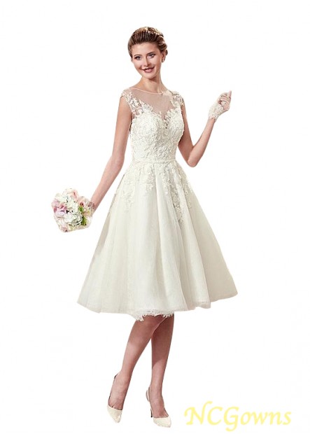 Natural Without Train Tulle  Satin Fabric Bateau Neckline Wedding Dresses T801525385154