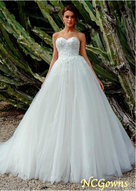 Sweetheart Neckline Sleeveless Ball Gown Silhouette Wedding Dresses