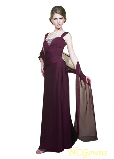 Chiffon Square Neckline Full Length Mother Of The Bride Dresses