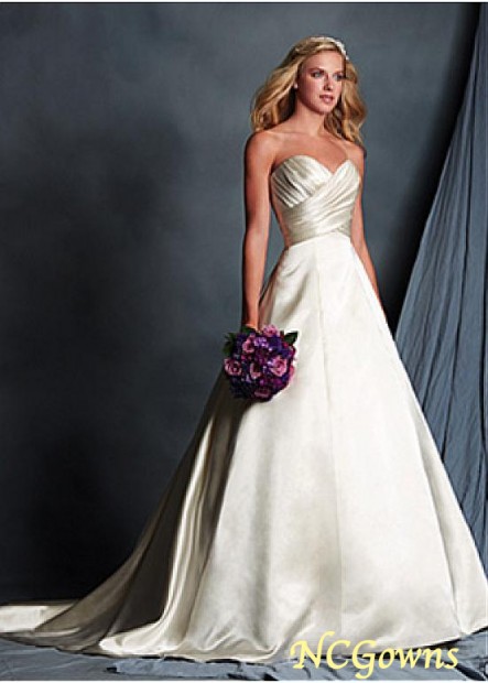 Full Length Length Inverted Basque A-Line Wedding Dresses