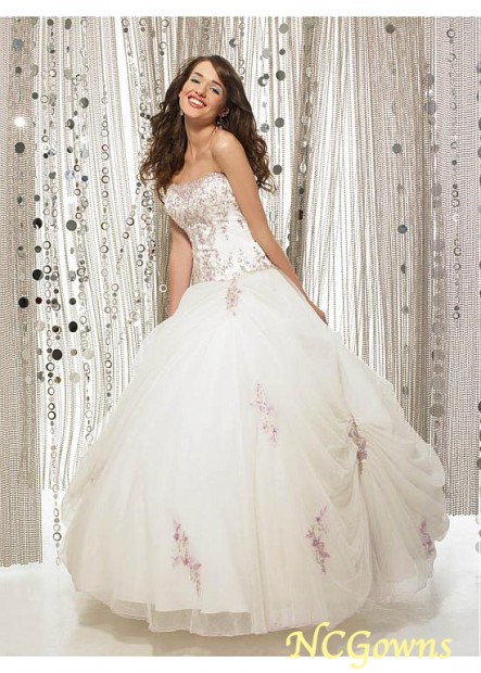 Ball Gown Silhouette Satinorganza Fabric Sweetheart Neckline