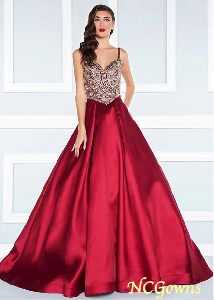 Floor-Length Satin Pleat Skirt Type Spaghetti Straps A-Line Silhouette Special Occasion Dresses
