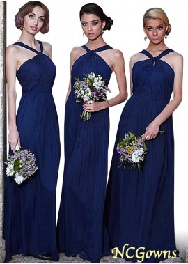 Natural Chiffon Fabric Blue Tone Color Family A-Line Royal Blue Dresses