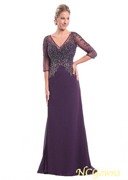 Ncgowns Full Length Chiffon Fabric Purple Mother Of The Bride Dresses T801525338623
