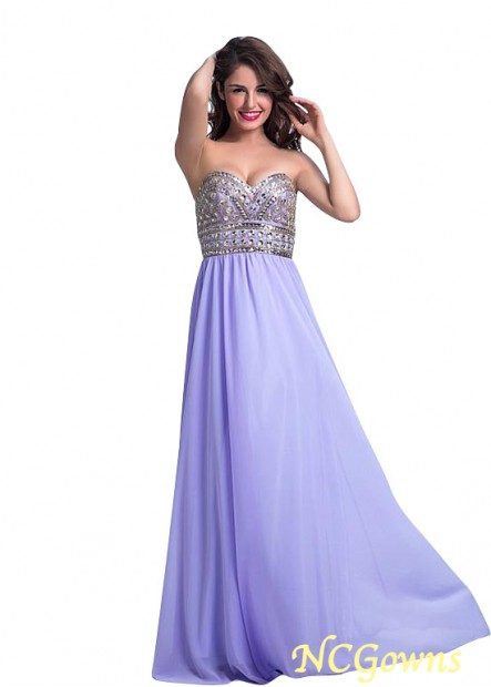 Ncgowns Sweetheart Floor-Length Hemline Purple Evening Dresses