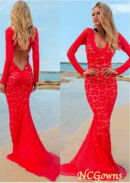 Floor-Length Red Tone Straight Red Dresses