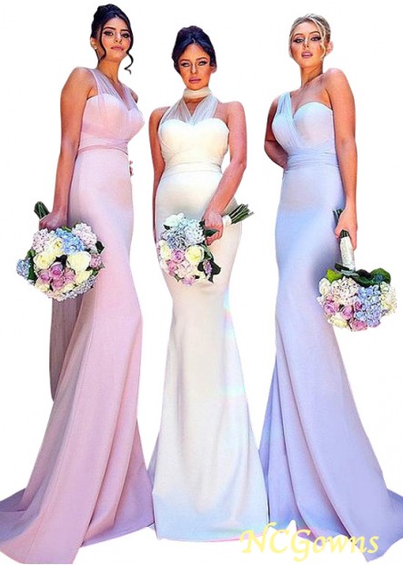 Full Length Length Tulle  Acetate Satin Bridesmaid Dresses
