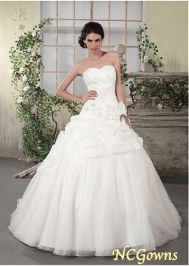 Chapel 30-50Cm Along The Floor Full Length Sweetheart Neckline Wedding Dresses T801525321097