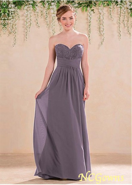 A-Line Full Length Length Bridesmaid Dresses