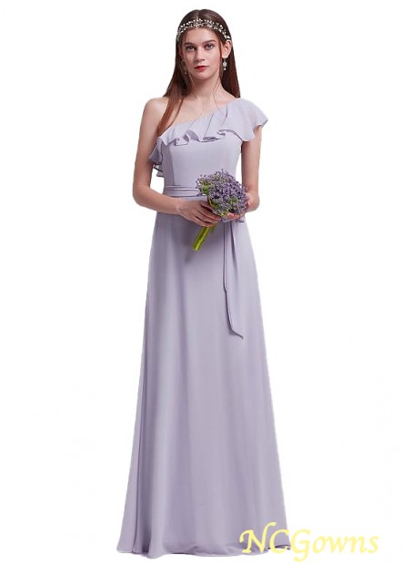 Chiffon One Shoulder Purple Color Family Bridesmaid Dresses T801525353772