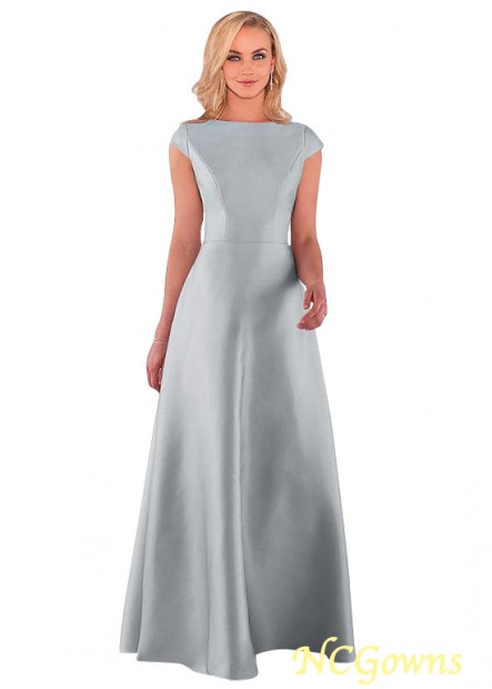 Full Length Silver Natural Waistline Silver Dresses